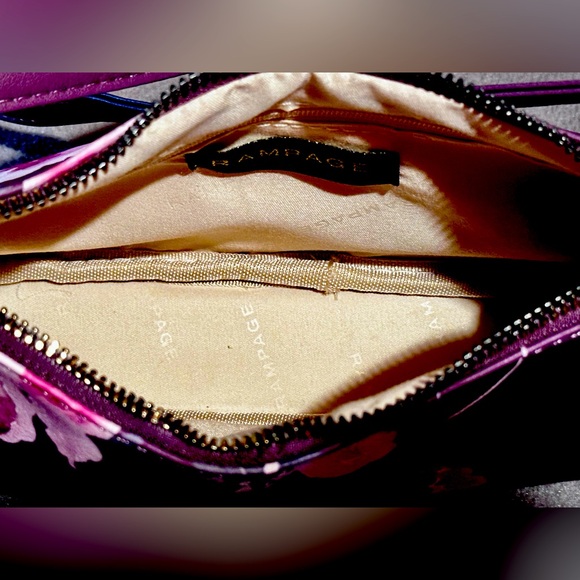 Rampage Purple And Pink Floral Hobo Shoulder Bag NWT MSRP $58 Purse Short - Picture 11 of 11